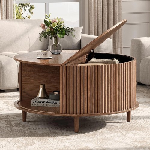 Round coffee table with - table,