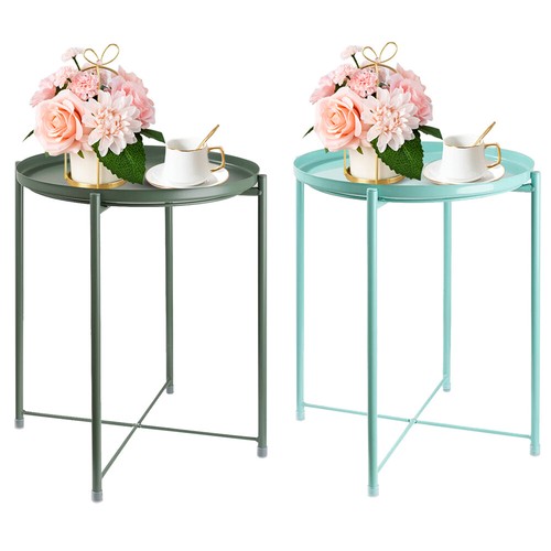 Metal end table - metal, small
