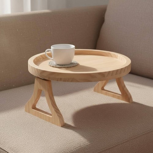 Round wood sofa tray stable - sofa,