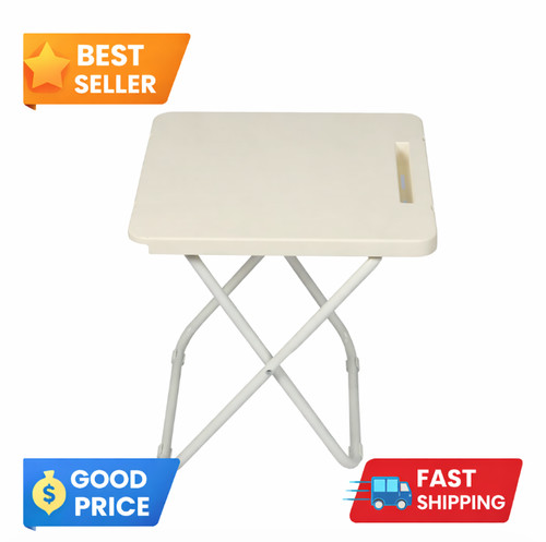 White folding beach table with - beach,
